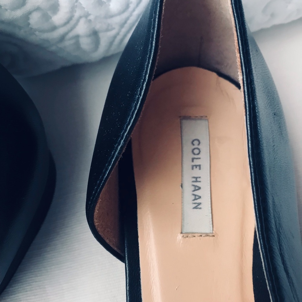 Cole Haan Black Amalia Flats Leather D’Orsay 10B EUC - Picture 2 of 16